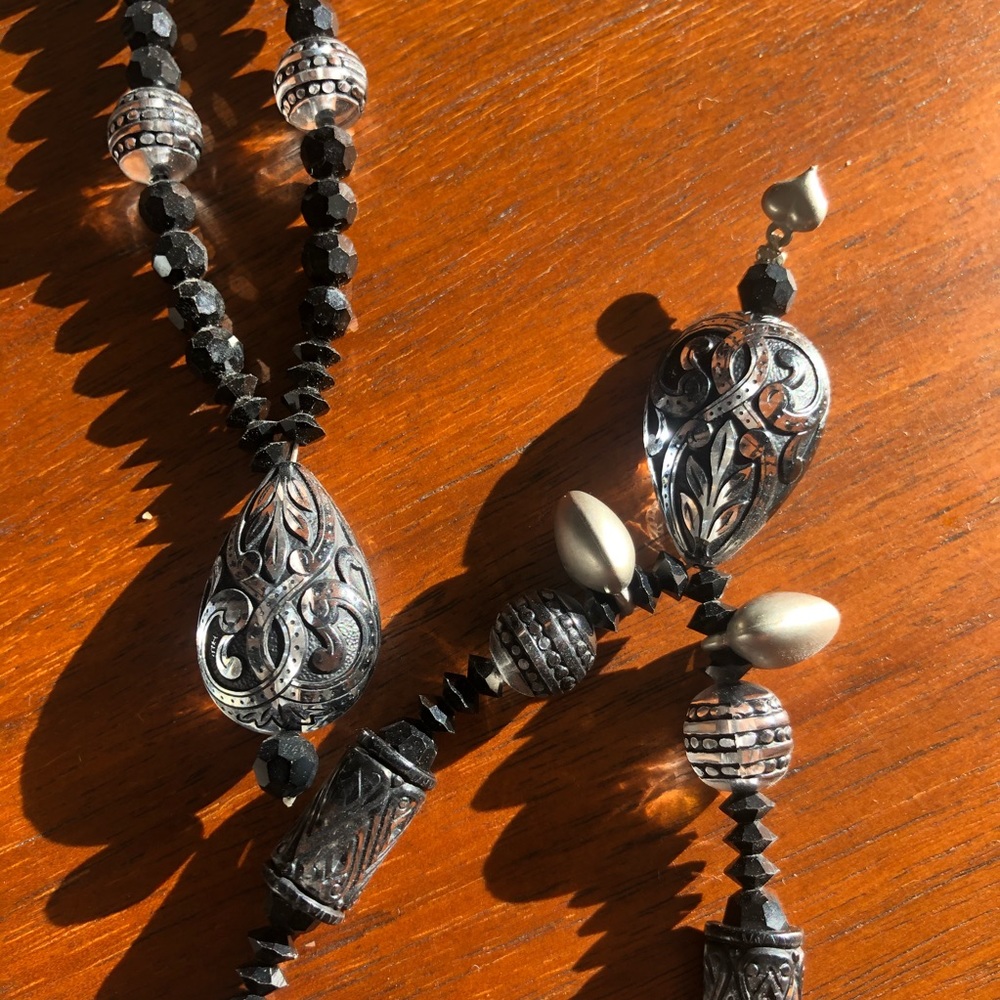 Art Deco Viennese Crystal Beaded Necklace Set